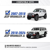 Full Width Front Bumpers Compatible with 2007-2024 Jeep Wrangler JK JL JKU JLU Unlimited Rock Crawler | Yzona